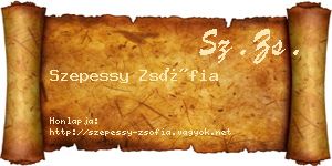 Szepessy Zsófia névjegykártya