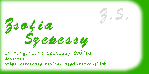 zsofia szepessy business card