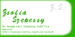 zsofia szepessy business card